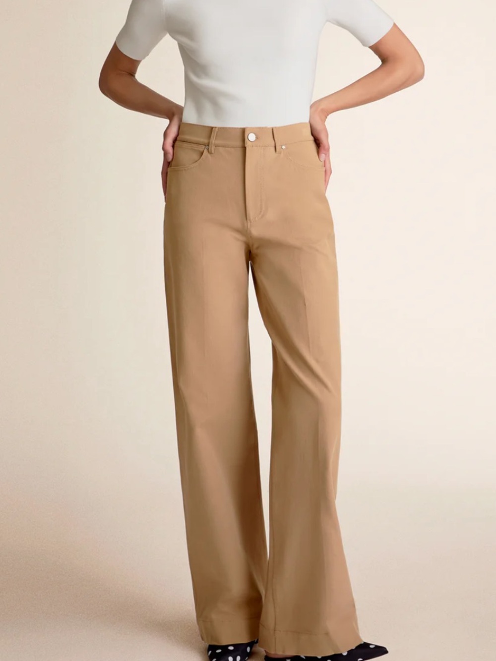 M.M. Lafleur | Tan Milo Wide Leg Jean